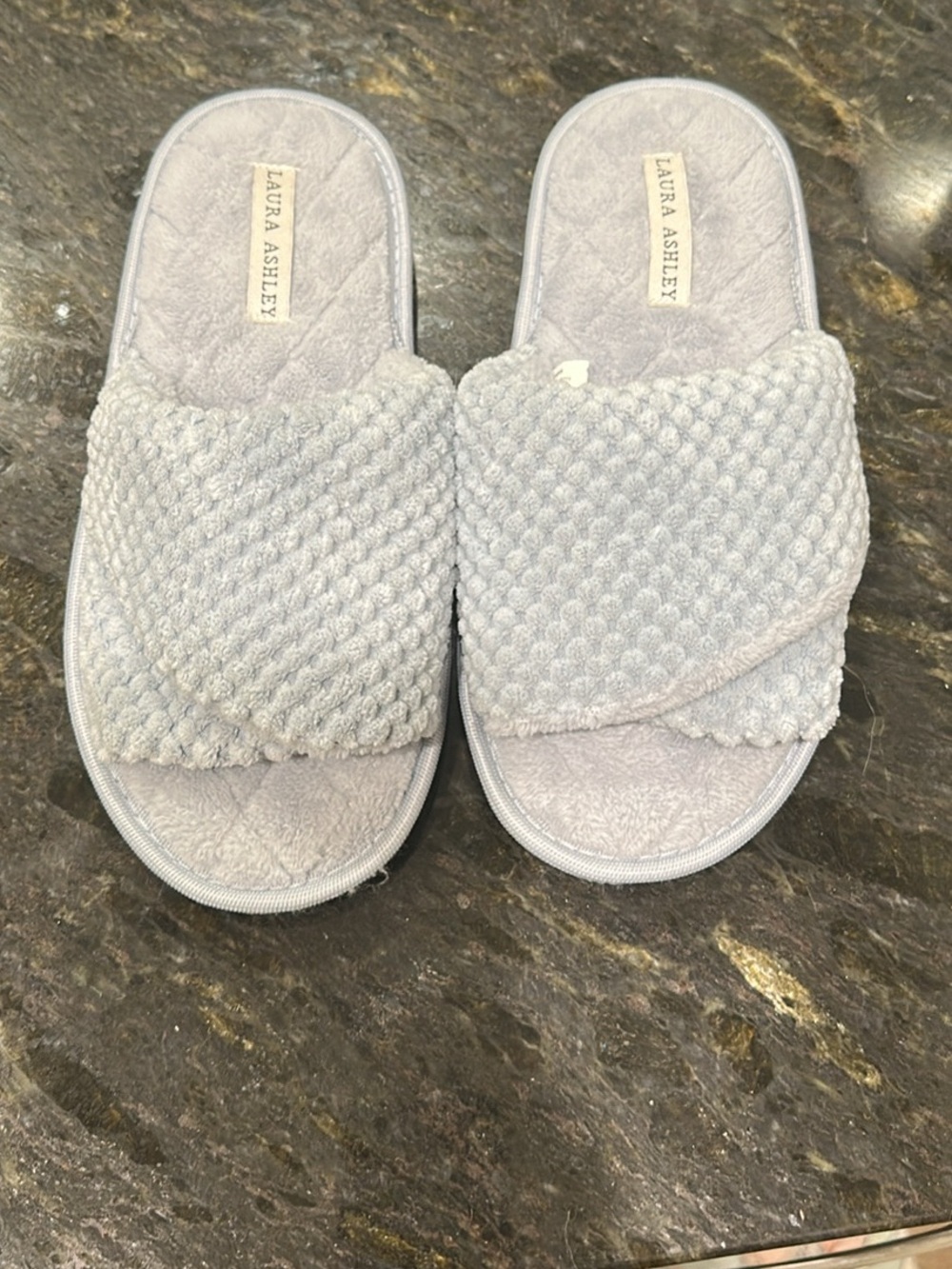Laura Ashley Light blue  Plush Slide Slippers